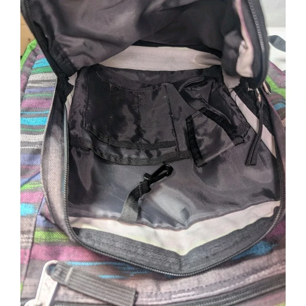 Jansport TDN7 Student Backpack Bookbag Multi Color Stripes 17